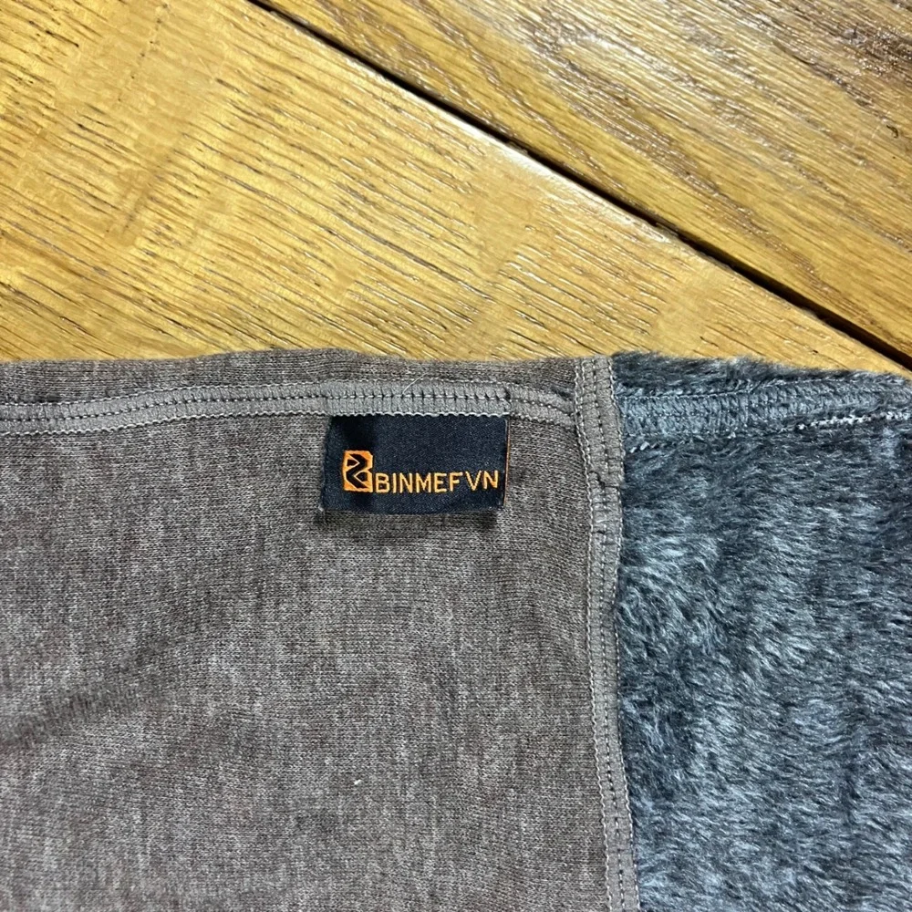 BINMEFVN Gray‎ Fleece Lined Neck Gaiter Warmer Scarf Winter Snood